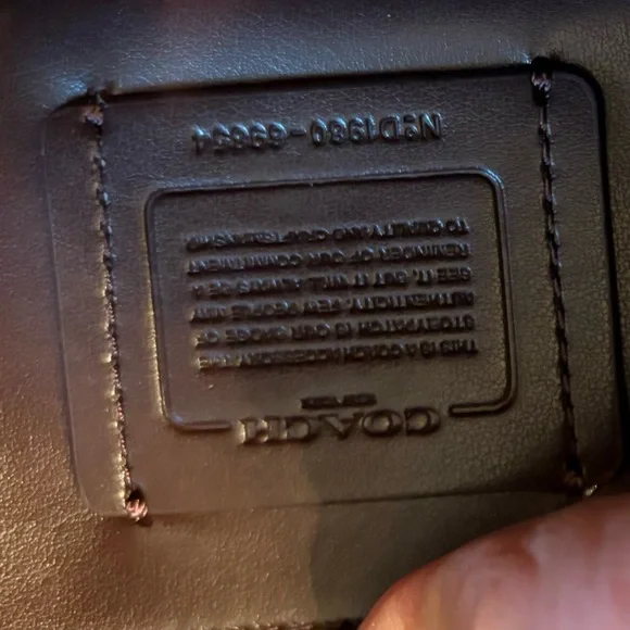 Coach Black Leather Clutch with Gold Chain - Picture 3 of 5